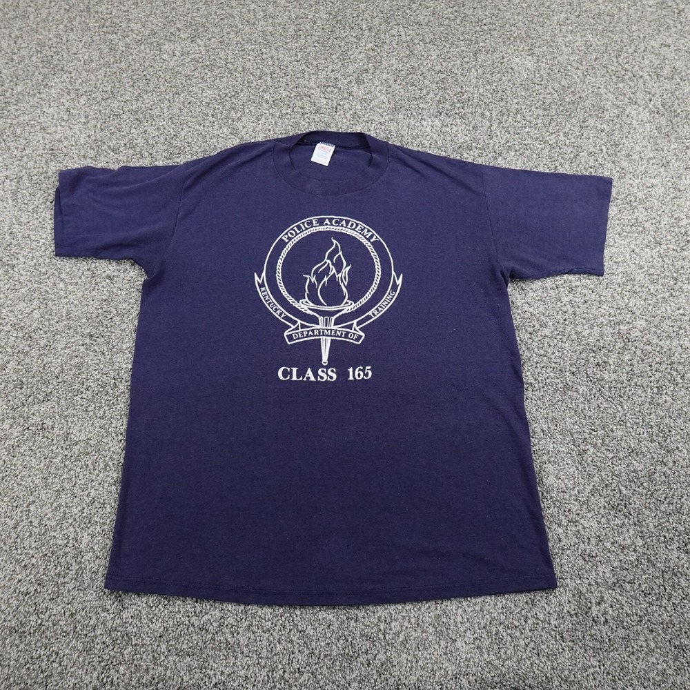 VTG Police Academy Shirt Mens L Blue Kentucky KY Law Enforcement Class 165 USA‎